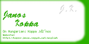 janos koppa business card